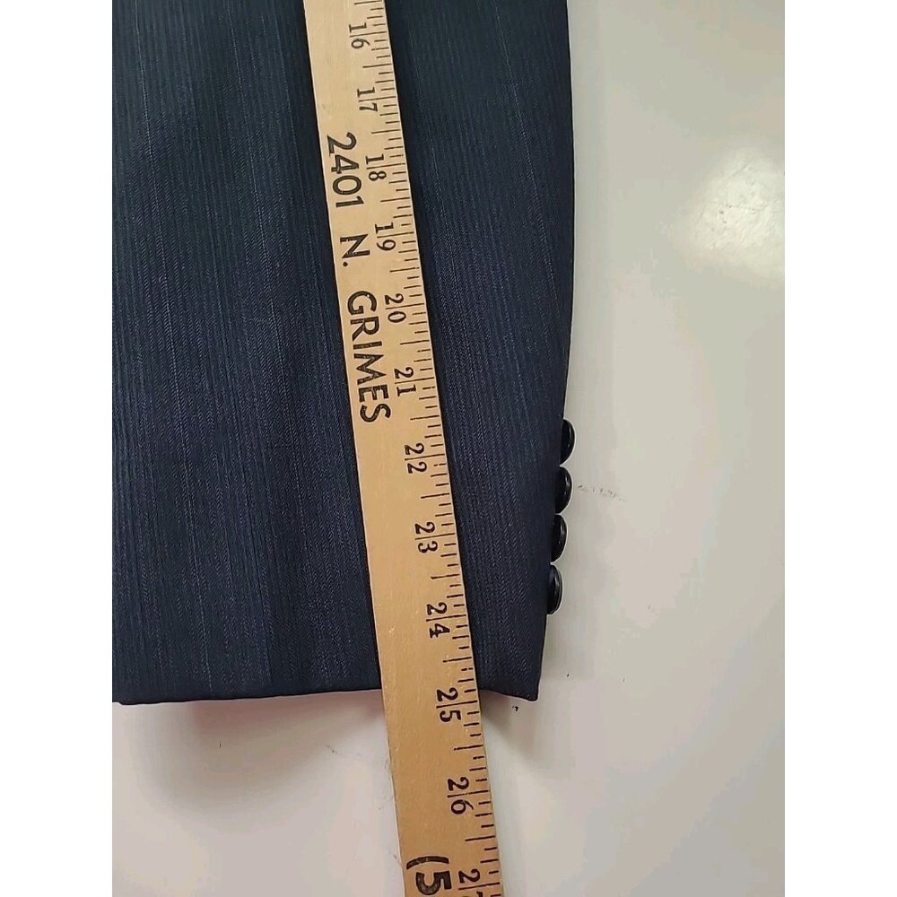 Luskey’s Men’s Western Sport Coat L Blue Wool Blend 2 Button Blazer Jacket - Picture 13 of 16